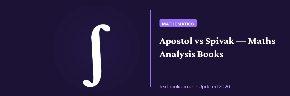 Maths analysis textbooks for UK students — banner